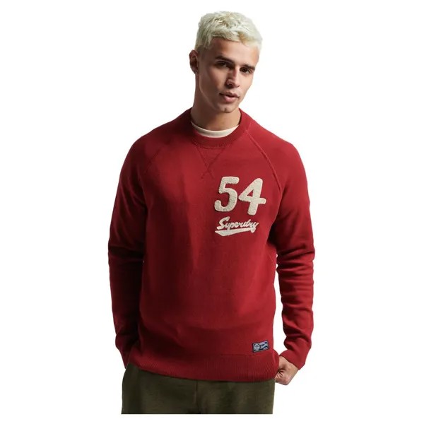 Свитер Superdry Vintage Varsity, красный