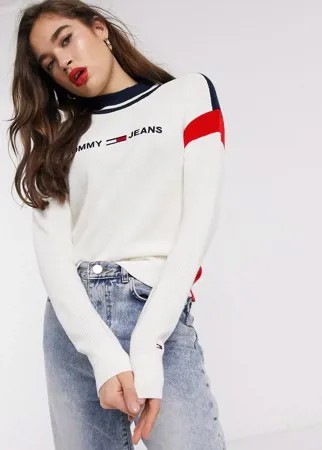 Водолазка с логотипом Tommy Jeans-Белый