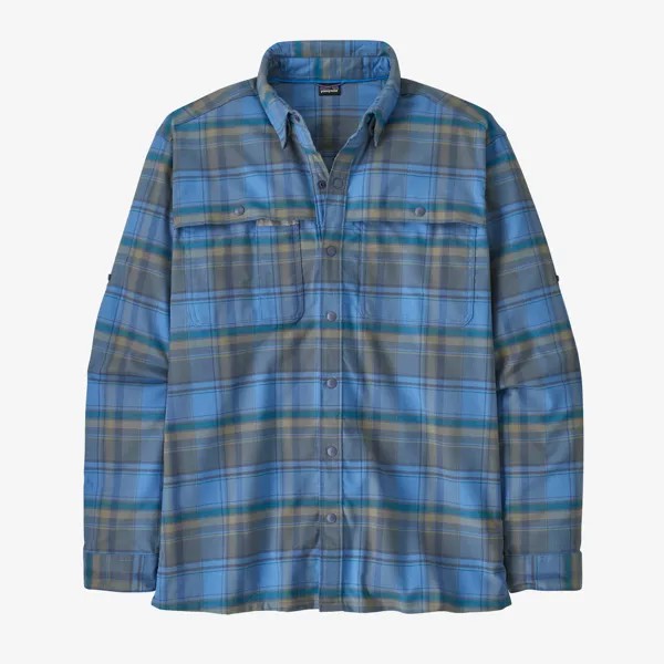 Мужская эластичная рубашка с ранней посадкой Patagonia, цвет Rainsford: Blue Bird
