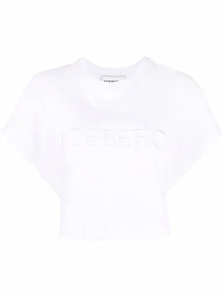Iceberg укороченная футболка с вышитым логотипом