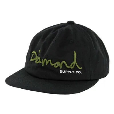 Diamond Supply OG Script Strapback Hat (черный) Мужская неструктурированная кепка