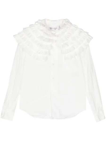 Comme Des Garçons Comme Des Garçons рубашка с длинными рукавами и оборками, белый