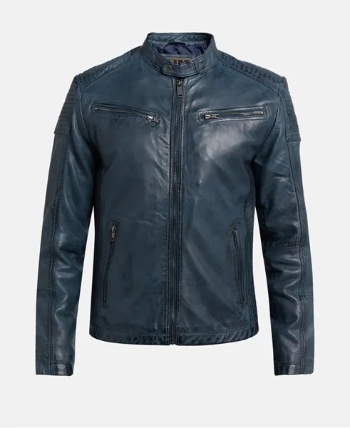 Кожаный пиджак AIM, цвет Slate Blue