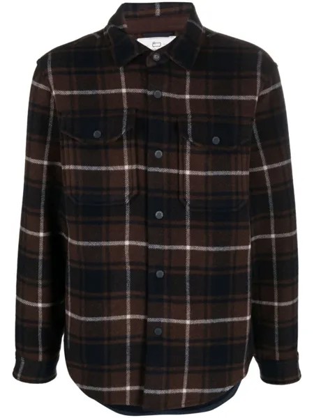 Woolrich куртка-рубашка в клетку, коричневый
