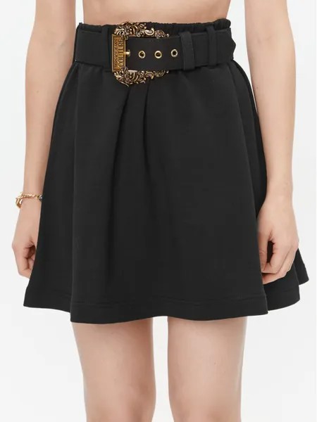 Трапециевидная юбка стандартного кроя Versace Jeans Couture, черный