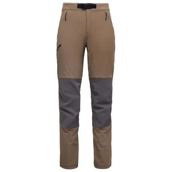 Брюки из софтшелла Black Diamond Women's Alpine Hybrid, цвет Walnut/Anthracite