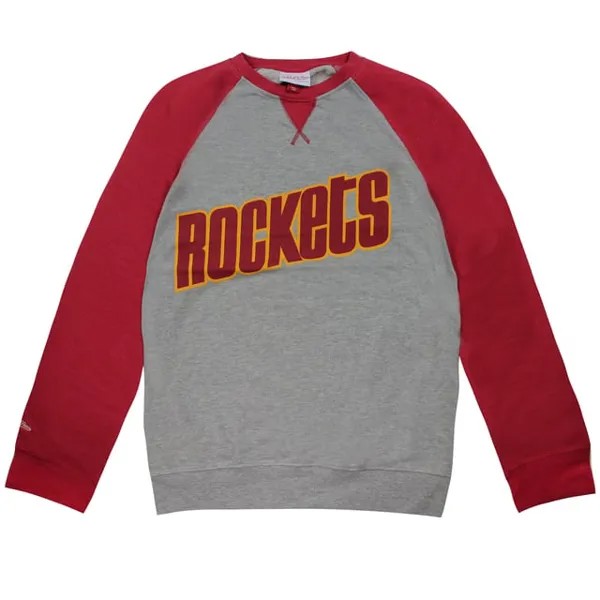 Мужской свитер Mitchell & ness Houston Rockets NBA turf Fleece Crew Mitchell And Ness, мультиколор
