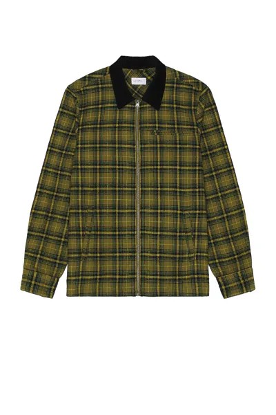 Рубашка SATURDAYS NYC Ryan Zip Front Flannel, цвет Mayfly