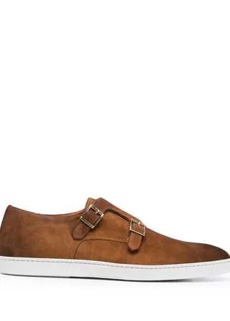 Santoni туфли монки с пряжками