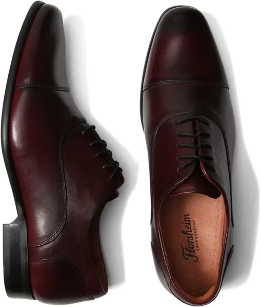 Оксфорды Postino Cap Toe Florsheim, цвет Wine Smooth