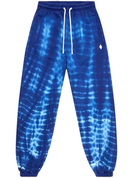 Marcelo Burlon County of Milan спортивные брюки с принтом AOP Soundwaves, синий