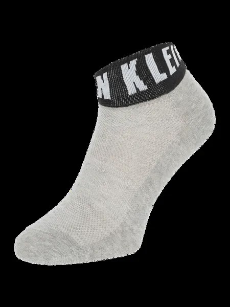 Носки-кроссовки с вышивкой логотипа Calvin Klein, светло-серый