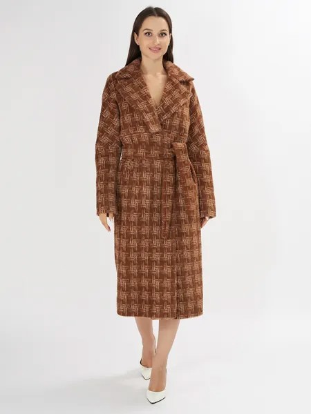 Пальто женское MTFORCE 4002 коричневое 42 RU