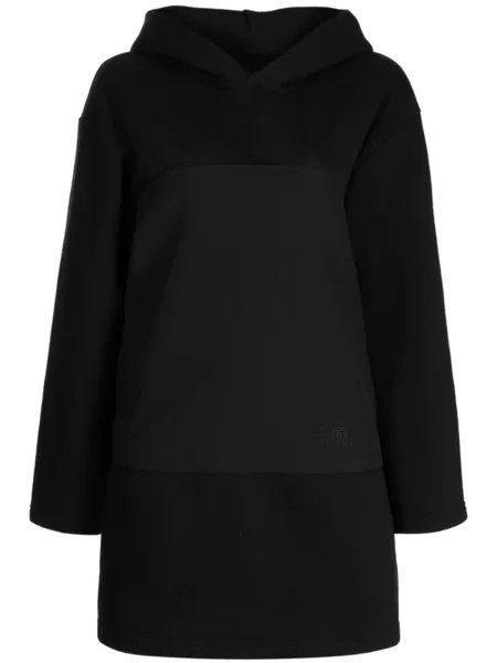 MM6 Maison Margiela многослойное платье с капюшоном, черный