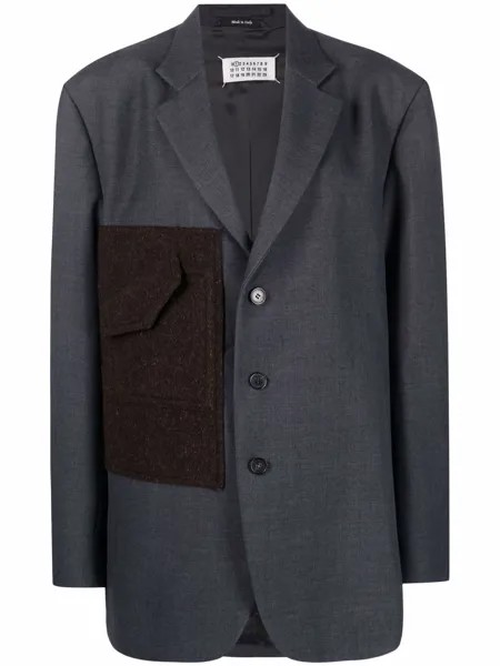 Maison Margiela contrasting panel single-breasted blazer