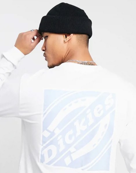 Белый лонгслив с принтом на спине Dickies FNB Box