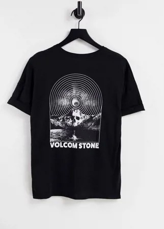 Черная футболка в стиле oversized Volcom Voltrip-Черный цвет