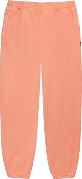Брюки Stussy Pigment Dyed Fleece Pant 'Coral', оранжевый