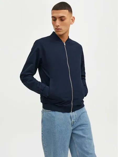 Бомбер стандартного кроя Jack&Jones, синий