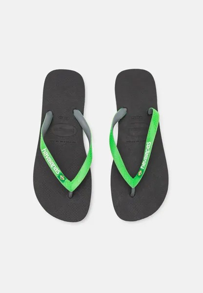 Шлепанцы BRASIL MIX UNISEX Havaianas, цвет black/lime green