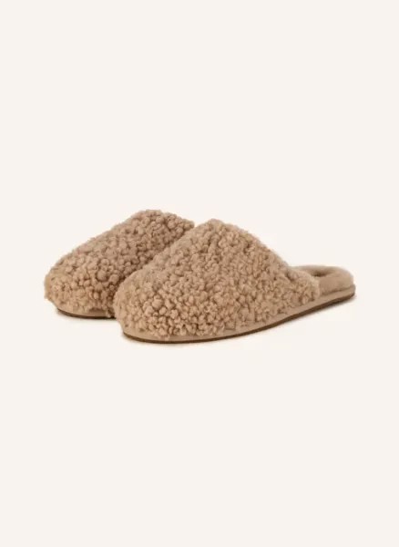 Тапочки maxi curly Ugg, коричневый