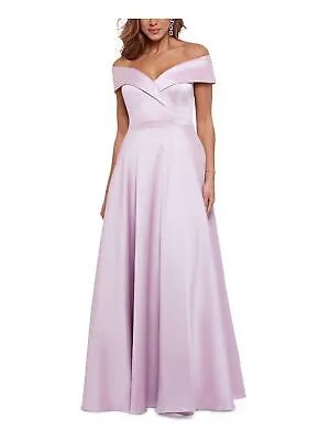 XSCAPE Женское розовое облегающее вечернее платье в полный рост с короткими рукавами и подкладкой 4