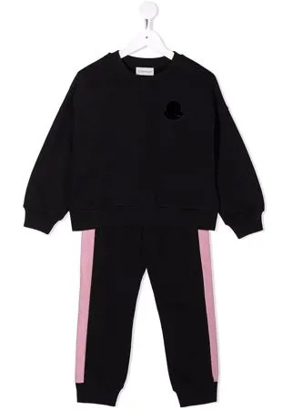 Moncler Enfant спортивный костюм с контрастными полосками