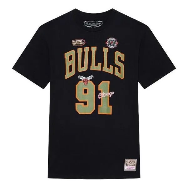 Футболка Mitchell & Ness shortsleeved T-shirt, Chicago Bulls Rodman 91 Black