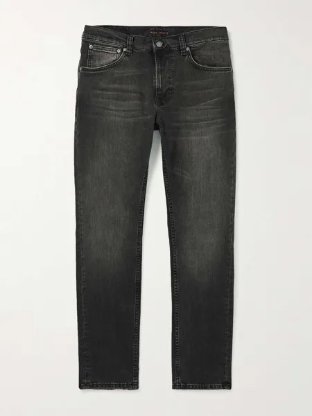 Джинсы Slim-Fit из эластичного хлопка NUDIE JEANS, черный