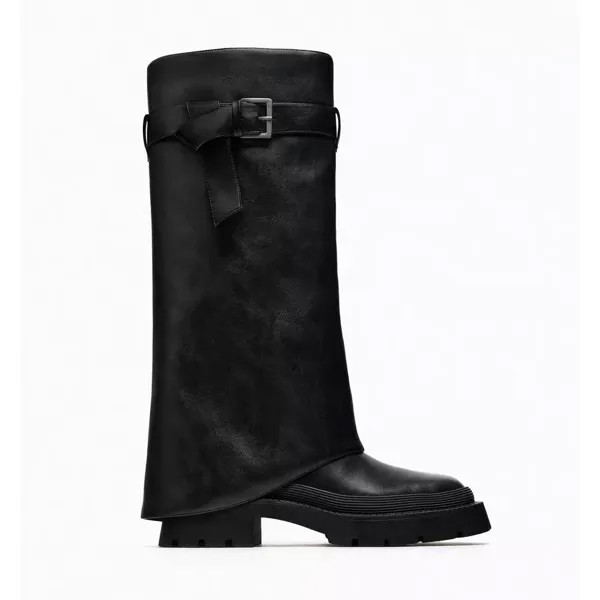 Сапоги Zara Flat Gaiter, черный