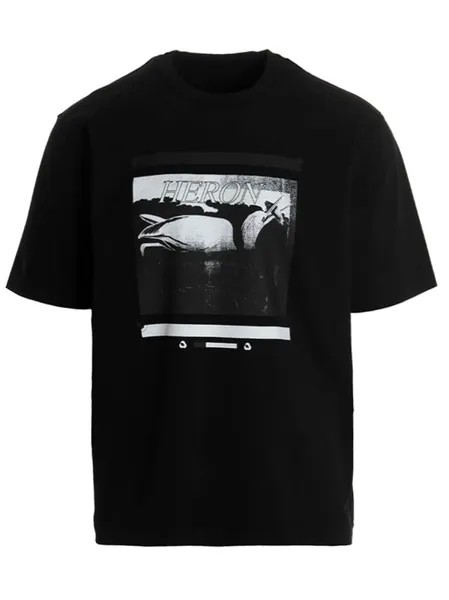 Футболка Heron с неправильным принтом Heron Preston, черный