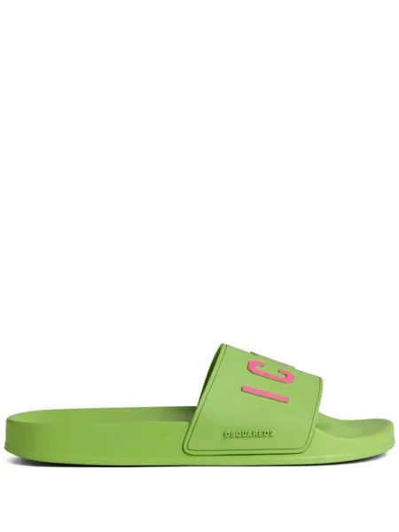 Dsquared2 шлепанцы Be Icon, зеленый