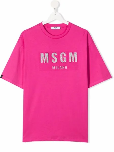 MSGM Kids футболка с логотипом
