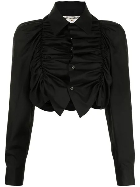 Comme Des Garçons укороченная рубашка со сборками