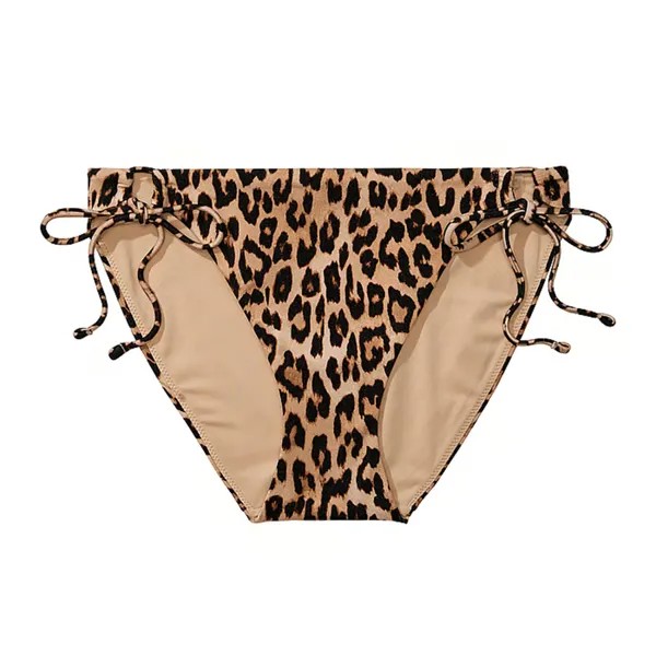 Плавки бикини Victoria's Secret Swim Mix & Match Side-Tie Smooth, леопардовый