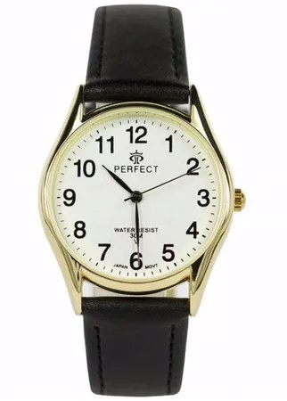 Perfect часы наручные, мужские, кварцевые, на батарейке, кожаный ремень, японский механизм GX017-018-3