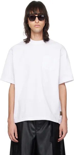 Белая футболка с вентиляцией Sacai