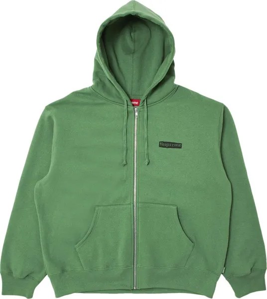 Толстовка Supreme Spread Zip Up Hooded 'Dusty Green', зеленый