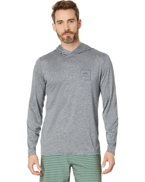 Футболка RVCA RVCA Long Sleeve Hooded Surf, цвет Heather Grey