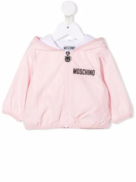 Moschino Kids куртка на молнии с логотипом