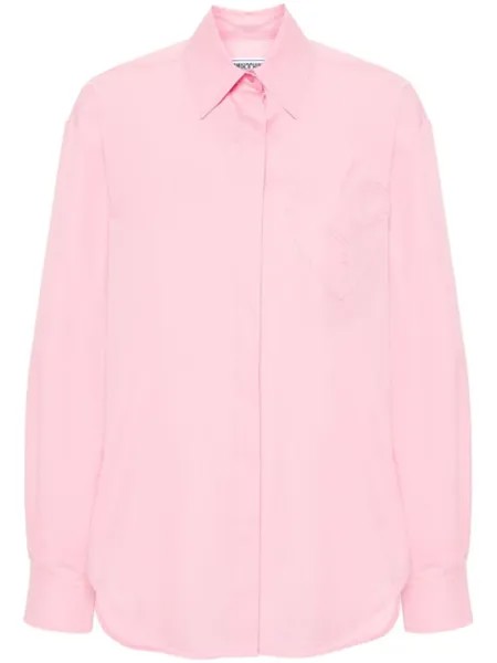 MOSCHINO JEANS поплиновая рубашка с принтом, розовый