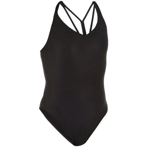 Купальник для синхронного плавания слитный женский размер: EU40 RU46 цвет: Черный NABAIJI Х Decathlon