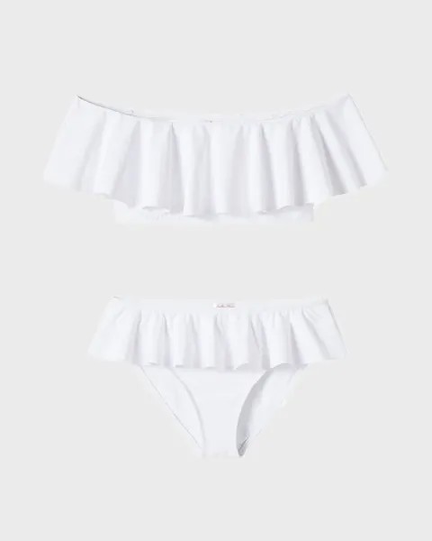 Комплект бикини из двух частей с рюшами, размер 2–14 Stella Cove, цвет White