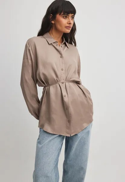 Блузка-рубашка NA-KD, цвет taupe
