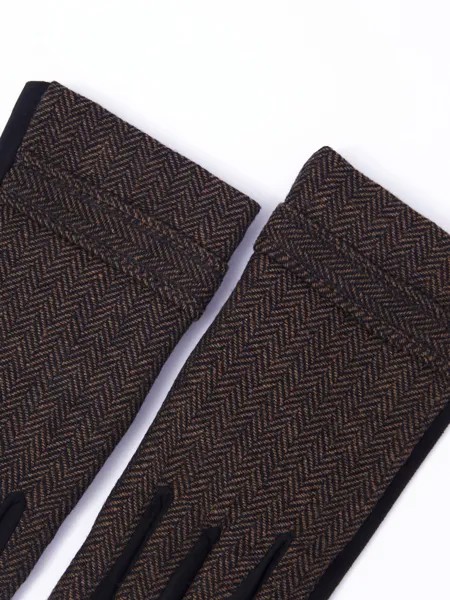 Тёплые тканевые перчатки из шерсти с экомехом и функцией Touch Screen