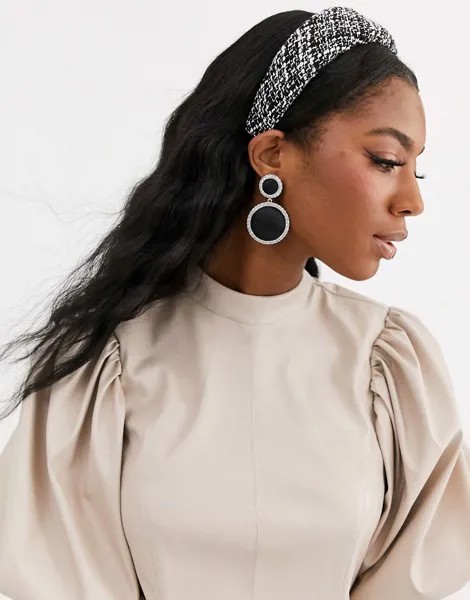 Обруч из ткани букле ASOS DESIGN-Мульти