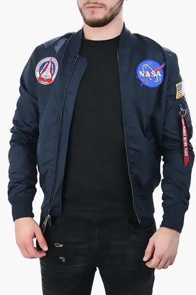 Двусторонний бомбер MA-1 TT NASA Reversible II Alpha Industries, темно-синий