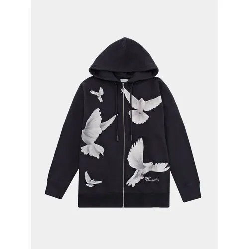 Худи 3.PARADIS Zip Hooded Freedom Doves, размер L, черный