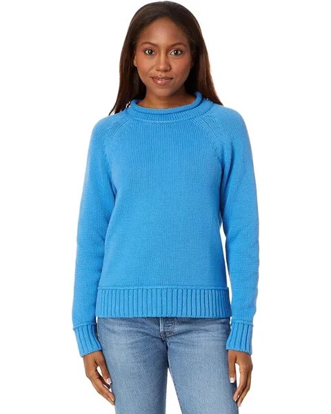 Свитер L.L.Bean Signature Original Cotton Rollneck, цвет Light Ocean