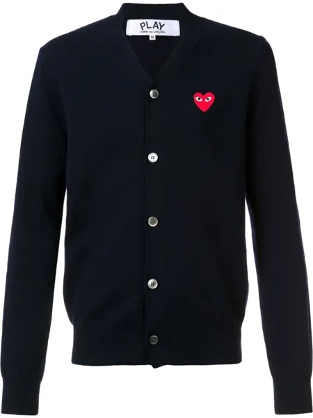 Comme Des Garçons Play кардиган с вышивкой в виде сердца, синий